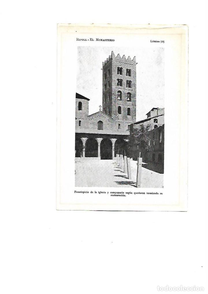 Coleccionismo: A&Ntilde;O 1922 MONASTERIO MONESTIR RIPOLL ROMANICO CAMPANARIO FRONTISPICIO IGLESIA DESPUES RESTAURACION