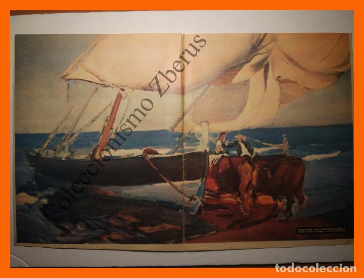 Coleccionismo: Poster - Barcas del Bou de Joaqu&iacute;n Sorolla - Foto 1