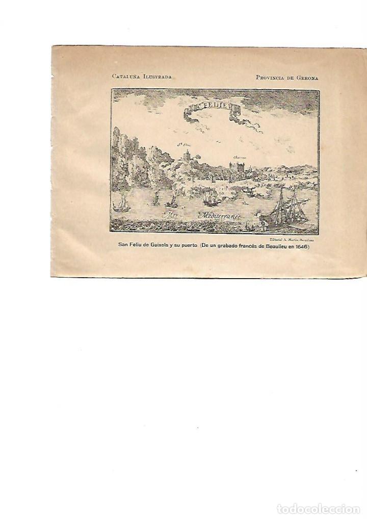 Coleccionismo: A&Ntilde;O 1922 PORT PUERTO DE SANT FELIU DE GUIXOLS GRABADO FRANCES DE BEAULIEU 1646 REPRODUCCION LAMINA