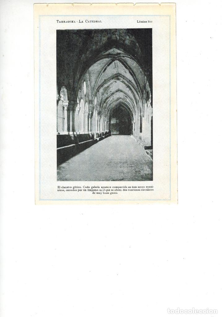 Collezionismo: A&Ntilde;O 1922 TARRAGONA ARTE GOTICO CATEDRAL CLAUSTRO GALERIA COMPARTIDA 3 ARCO ROMANICO TIMPANO ROSETON