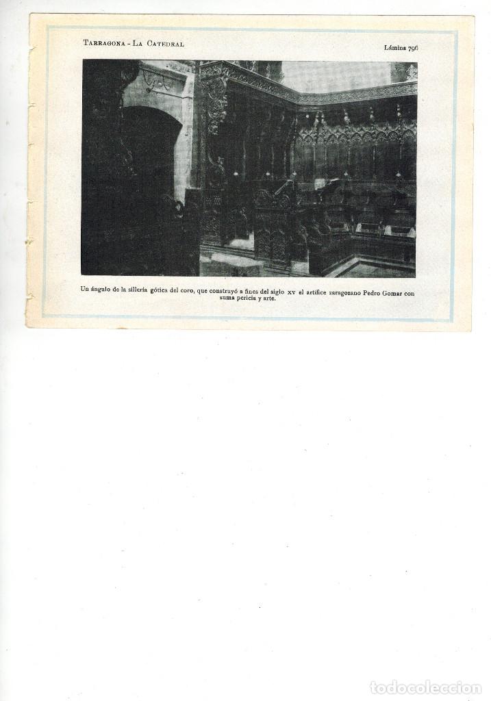 Collecting paper: A&Ntilde;O 1922 TARRAGONA CATEDRAL ARTE GOTICO SILLERIA GOTICA CORO PEDRO GOMAR ARAGON