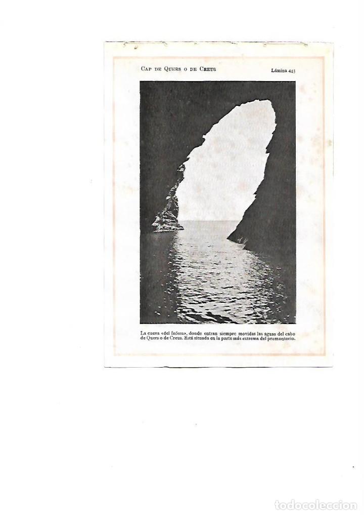 Collezionismo: A&Ntilde;O 1922 CUEVA COVA DE L'INFERN CAP DE CREUS EMPORDA GIRONA GERONA LAMINA FOTOGRAFICA TIPO POSTAL