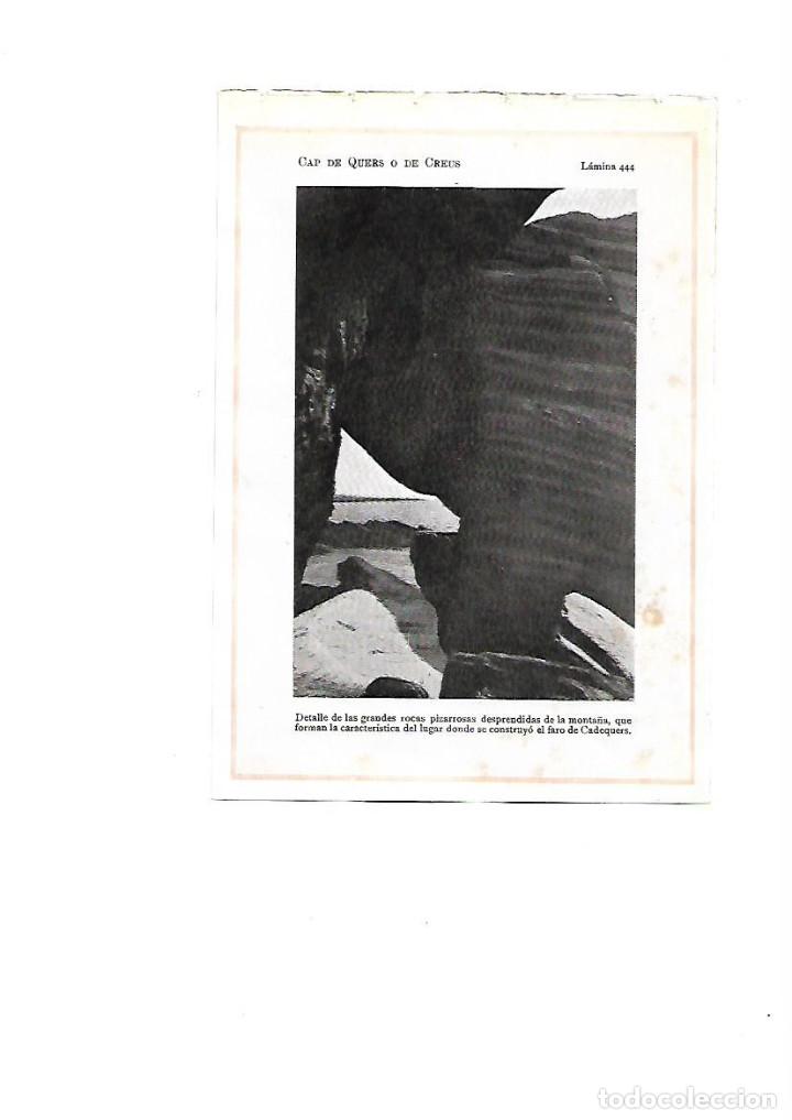 Coleccionismo: A&Ntilde;O 1922 CAP DE CREUS ROCA PIZARRA LUGAR DONDE SE CONSTRUYO EL FARO FAR DE CADAQUES LAMINA FOTO
