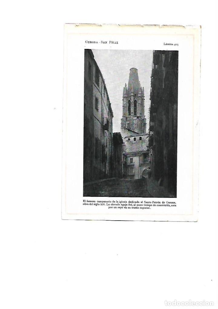 Collezionismo: A&Ntilde;O 1922 GIRONA GERONA CAMPANARIO IGLESIA DE SANT FELIX AGUJA ROTA POR UN RAYO LAMINA FOTO POSTAL