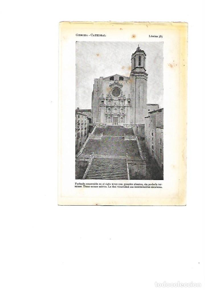 Collecting paper: A&Ntilde;O 1922 GIRONA GERONA CATEDRAL FACHADA ESCALERA ESCALINATA ESCALA LAMINA FOTOGRAFICA TIPO POSTAL