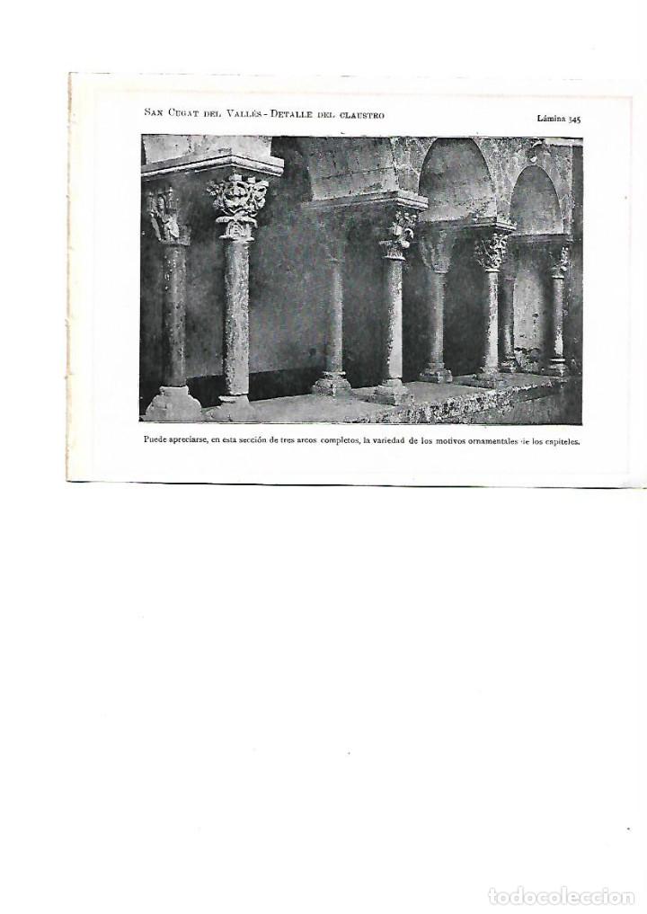 Collezionismo: A&Ntilde;O 1922 SANT CUGAT DEL VALLES MONESTIR MONASTERIO DETALLE CLAUSTRO ROMANICO TRECE ARCOS CAPITEL