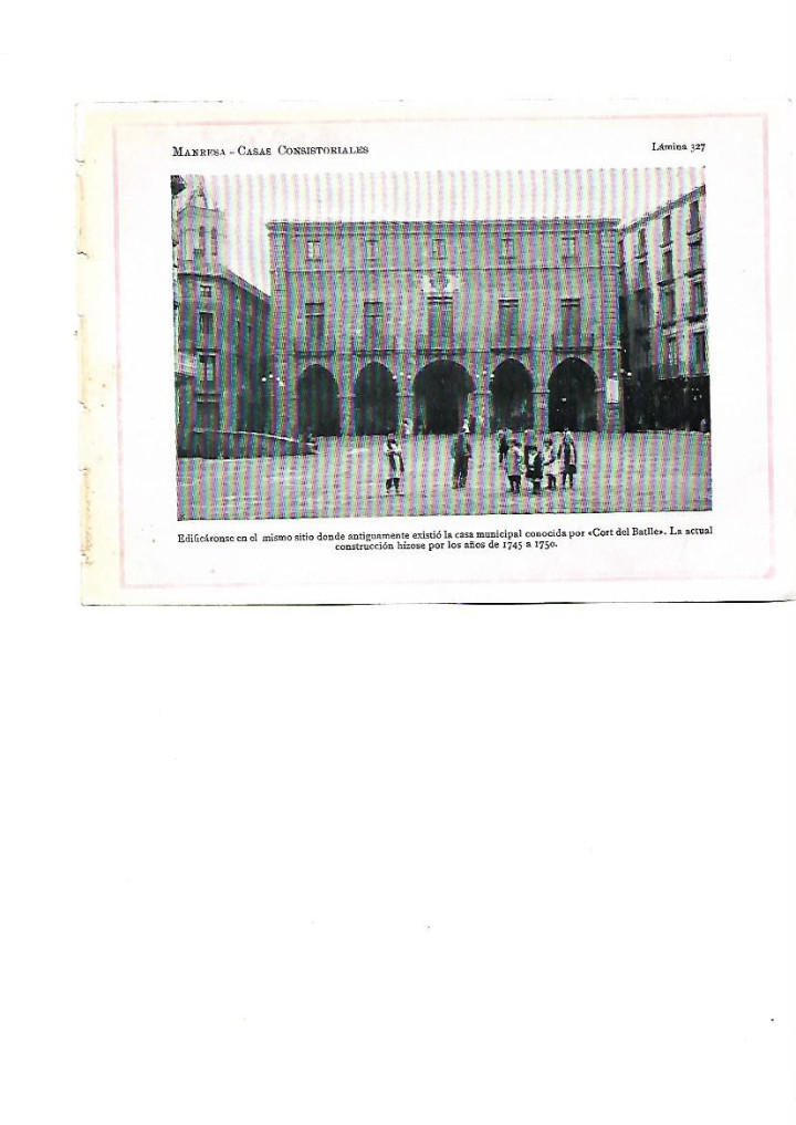 Collezionismo: A&Ntilde;O 1922 MANRESA CASA CONSISTORIAL AYUNTAMIENTO PLAZA PLA&Ccedil;A AJUNTAMENT CORT DEL BATLLE FOTO ANIMADA