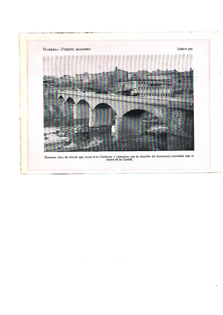 Collecting paper: A&Ntilde;O 1922 MANRESA PUENTE MODERN PONT NOU MODERN OBRA DE SILLERIA CARRO TRACCION ANIMAL CARGADO MADERA