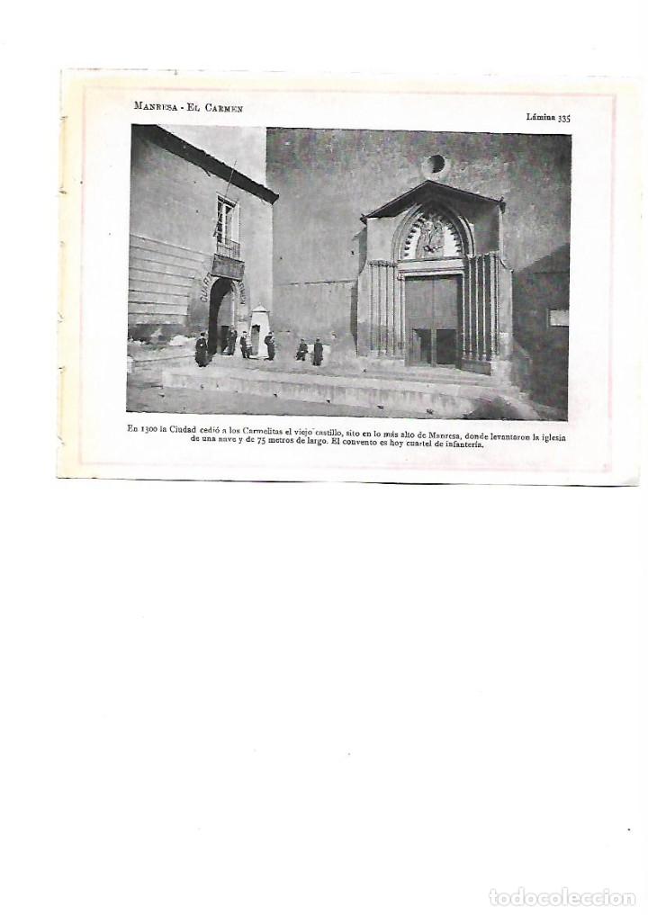 Collezionismo: A&Ntilde;O 1922 MANRESA EL CARME IGLESIA VIEJO CASTILLO CONVENTO CUARTEL IFANTERIA EJERCITO GARITA SOLDADO