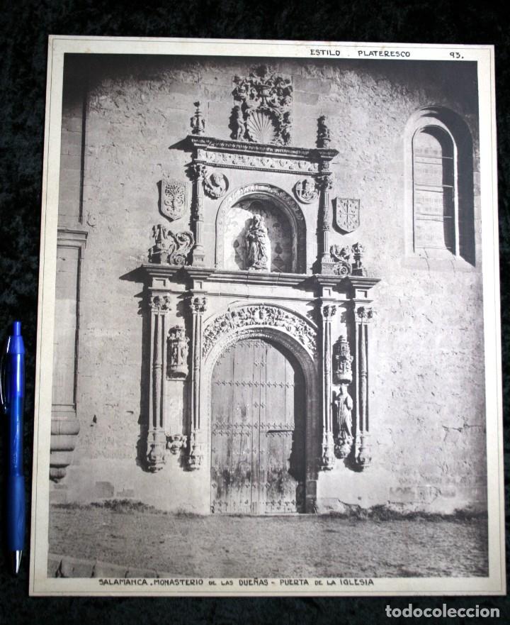 Colecionismo: FOTOGRAFIA - SALAMANCA - MONASTERIO DUE&Ntilde;AS - PUERTA IGLESIA - 34x28cm - circa 1890