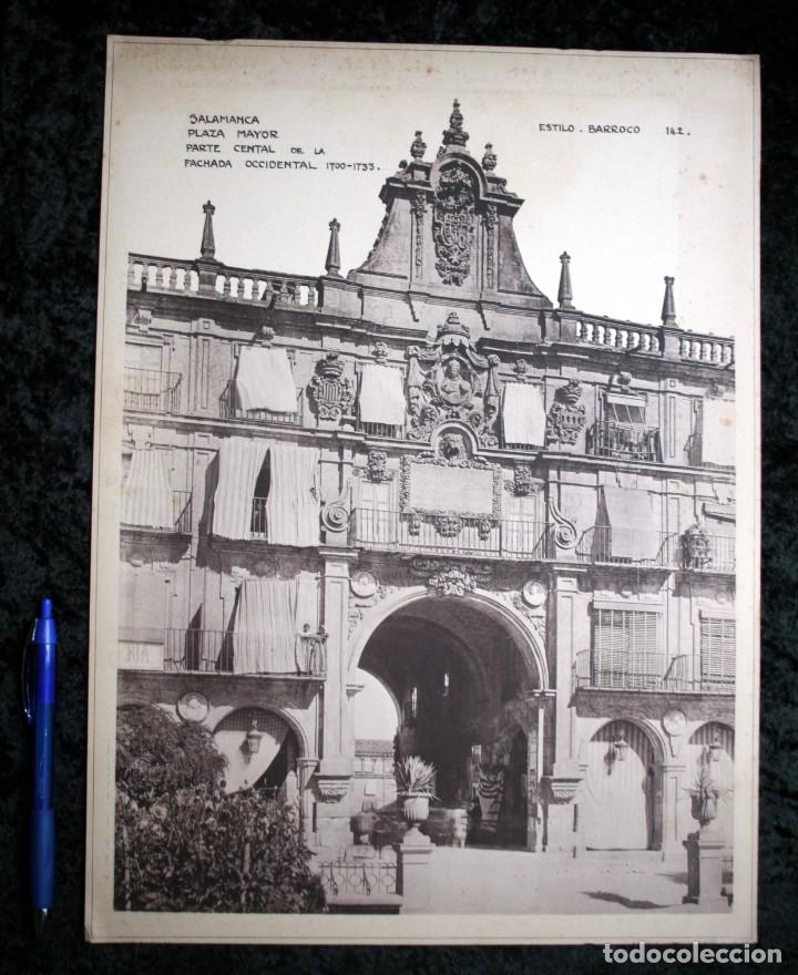 Colecionismo: FOTOGRAFIA - SALAMANCA - PLAZA MAYOR - FACHADA OCCIDENTAL - 39x29cm - circa 1890