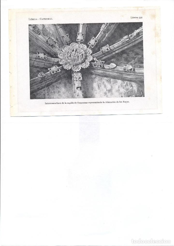 Collezionismo: A&Ntilde;O 1922 LLEIDA LERIDA CATEDRAL LLAVE CAPILLA CAPELLA DE REQUESENS ADORACION DE LOS REYES LAMINA