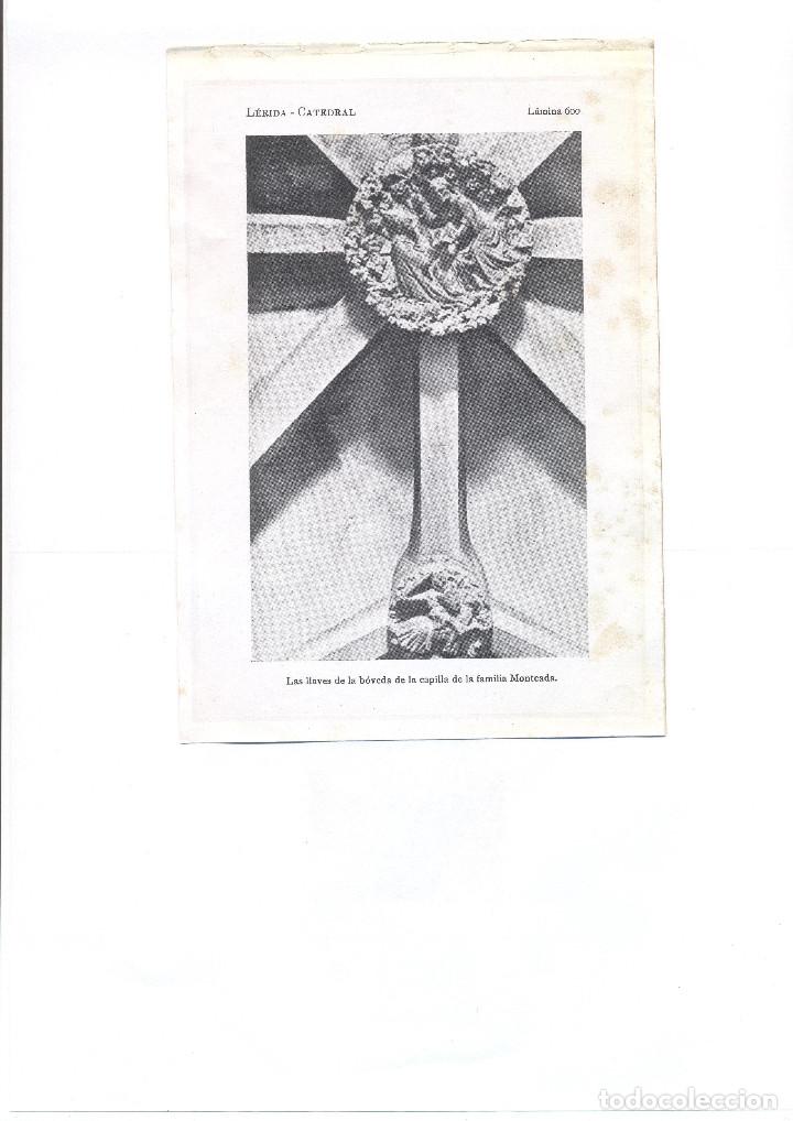 Collezionismo: A&Ntilde;O 1922 LLEIDA LERIDA CATEDRAL LLAVE DE LA BOVEDA CAPILLA DE MONTCADA CAPELLA LAMINA FOTO POSTAL