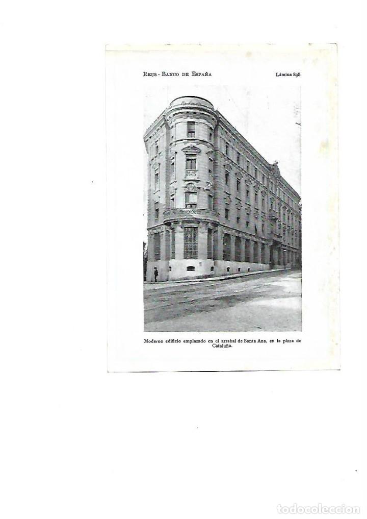 Collezionismo: A&Ntilde;O 1922 REUS EDIFICIO BANCO DE ESPA&Ntilde;A CALLE ARRABAL RAVAL SANTA ANA PLA&Ccedil;A PLAZA CATALU&Ntilde;A CATALUNYA