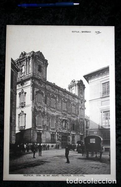 Colecionismo: FOTOGRAFIA - VALENCIA - CASA DE DOS AGUAS - FACHADA PRINCIPAL - 35x25cm - circa 1890