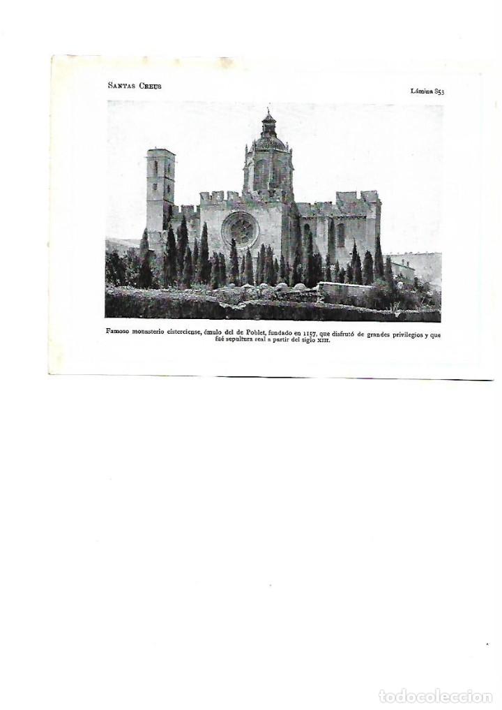 Collecting paper: A&Ntilde;O 1922 SANTES CREUS MONESTIR MONASTERIO VISTA GENERAL CISTER LAMINA FOTOGRAFICA TIPO POSTAL