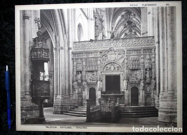Coleccionismo: FOTOGRAFIA - PALENCIA - CATEDRAL- TRASCORO - 37x29cm - circa 1890