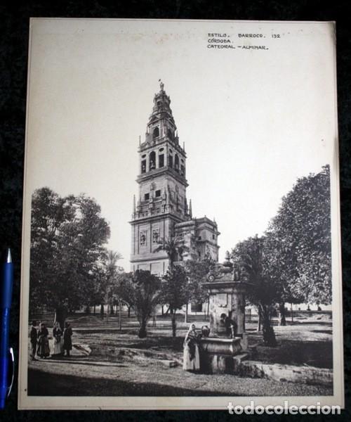 Sammelleidenschaft Papier: FOTOGRAFIA - CORDOBA - CATEDRAL - ALMINAR - 37x30cm - circa 1890 - GRAN FORMATO
