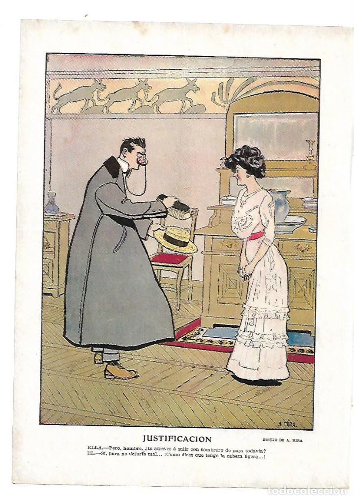 Collezionismo: A&Ntilde;O 1910 RECORTE PRENSA DIBUJO HUMOR CHISTE SATIRA COMIC DIBUJANTE A. MIRA