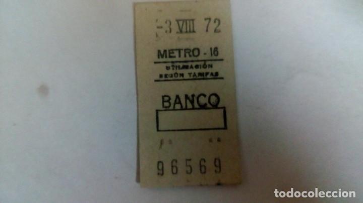 Coleccionismo: Billete metro Banco Madrid - Foto 1