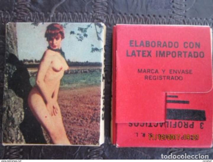 Coleccionismo: ANTIGUA c/1940&acute;s CAJA DE PRESERVATIVOS DEL URUGUAY marca STRIP TEASE - impecable