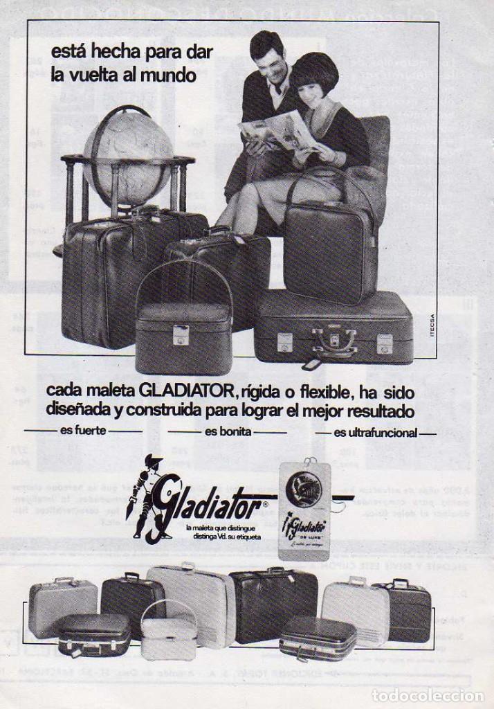 Coleccionismo: ANUNCIO PUBLICIDAD MALETAS GLADIADOR