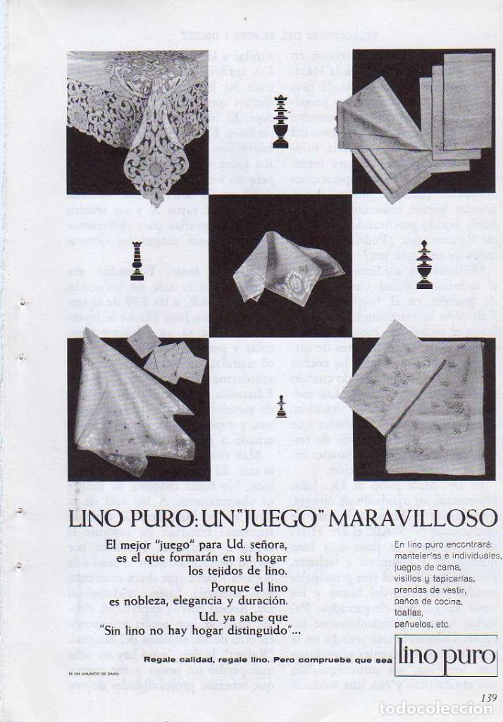 Sammelleidenschaft Papier: ANUNCIO PUBLICIDAD LINO PURO
