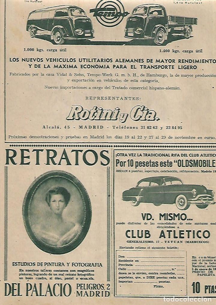 Collectionnisme: A&Ntilde;O 1952 RECORTE PRENSA PUBLICIDAD VEHICULO UTILITARIO TRANSPORTE ROTINI MATADOR DEL PALACIO ESTUDIO