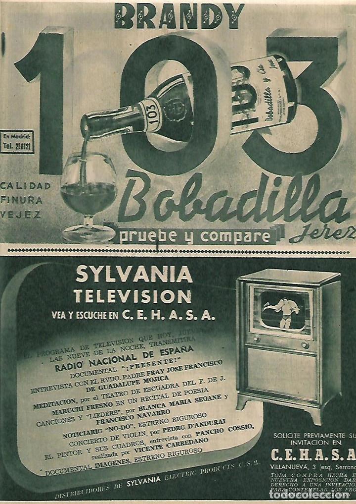 Collecting paper: A&Ntilde;O 1952 RECORTE PRENSA PUBLICIDAD SYLVANIA TELEVISION