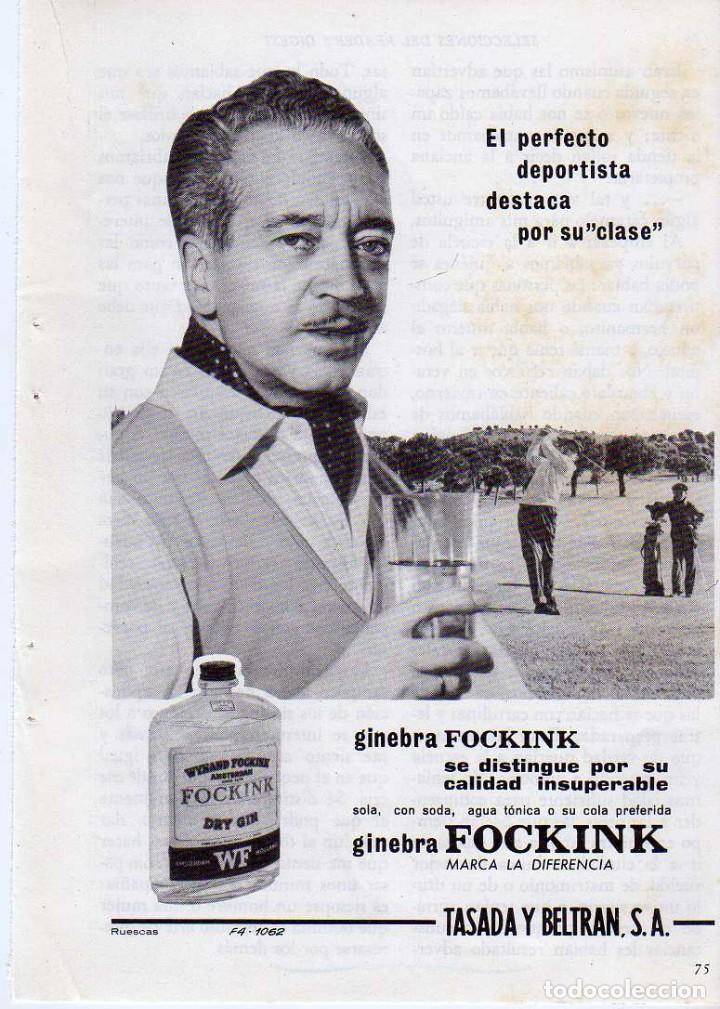 Coleccionismo: ANUNCIO PUBLICIDAD GINEBRA FOCKINK