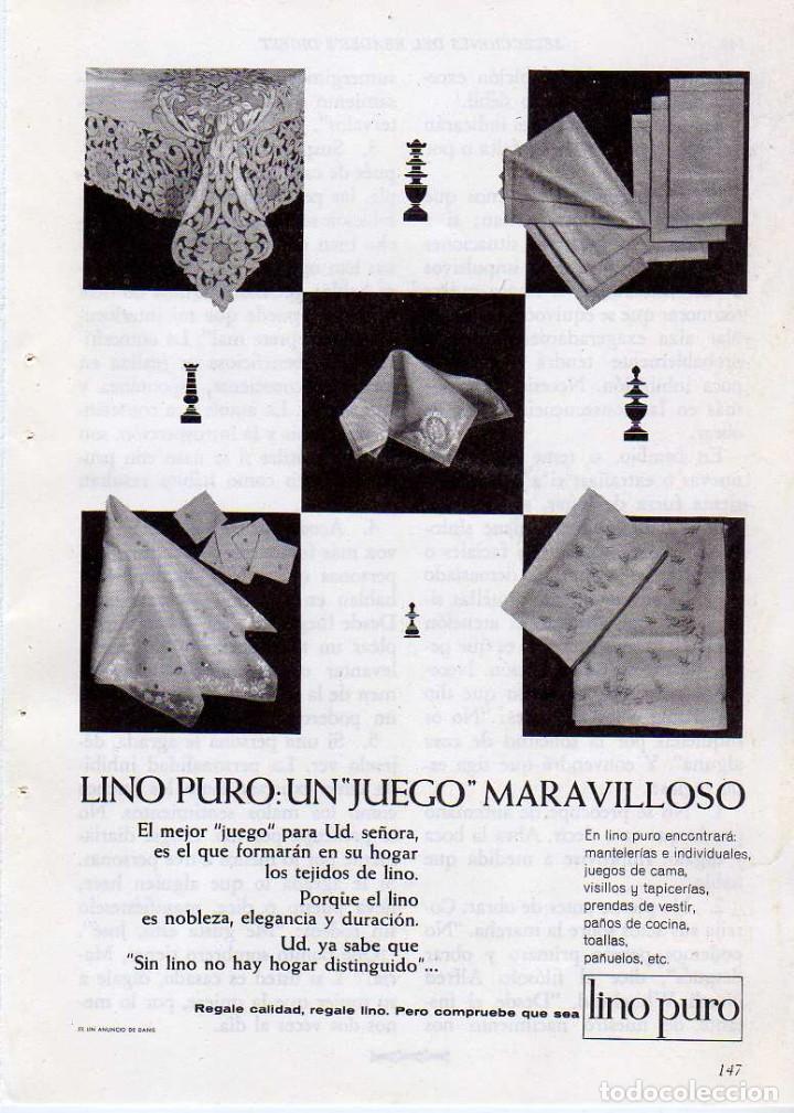 Sammelleidenschaft Papier: ANUNCIO PUBLICIDAD LINO PURO