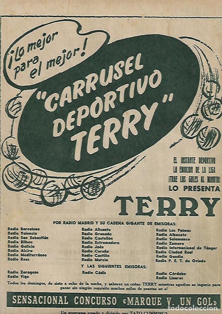 Coleccionismo: A&Ntilde;O 1952 RECORTE PRENSA PUBLICIDAD CARRUSEL DEPORTIVO TERRY
