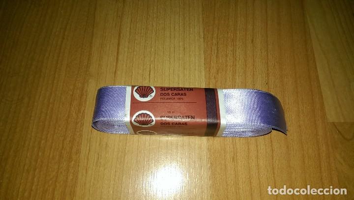 Sammeln: CINTA DE SUPERSAT&Eacute;N DOBLE CARA COLOR LILA 10 MTS X 2,5 CMS