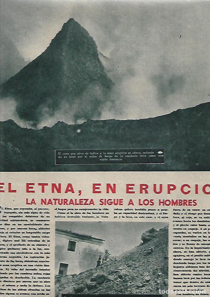 Collezionismo: A&Ntilde;O 1947 RECORTE PRENSA VOLCAN EL ETNA EN ERUPCION