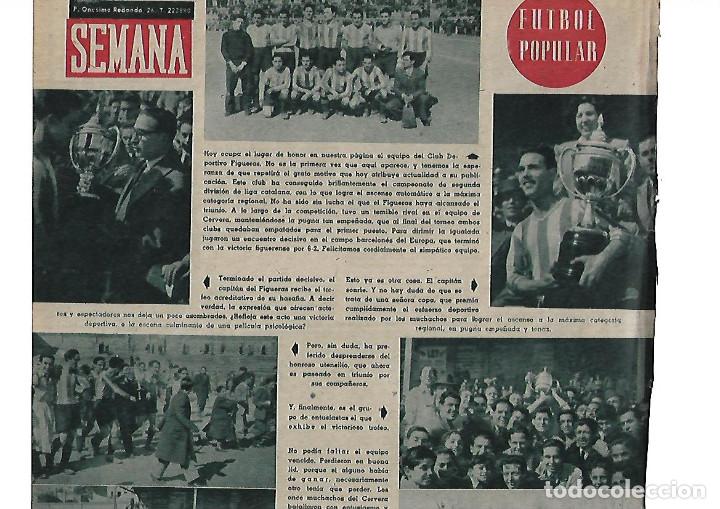 Colecionismo: A&Ntilde;O 1947 DEPORTES FUTBOL POPULAR EQUIPO FIGUERAS CAMPEON SEGUNDA DIVISION CERVERA CANIGO FUERTE PIO