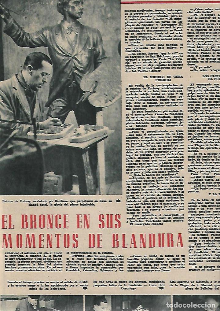 Colecionismo: A&Ntilde;O 1947 RECORTE PRENSA ARTE ESCULTURA JOSE MARIA PALMA BRONCE MALAGA UBEDA ESCULTOR