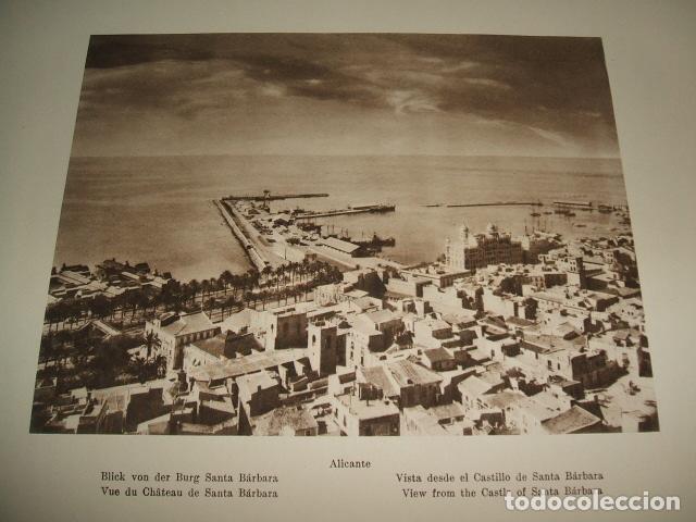 Coleccionismo: ALICANTE VISTA DESDE EL CASTILLO DE SANTA BARBARA LAMINA HUECOGRABADO A&Ntilde;OS 20 22 X 31 CMTS