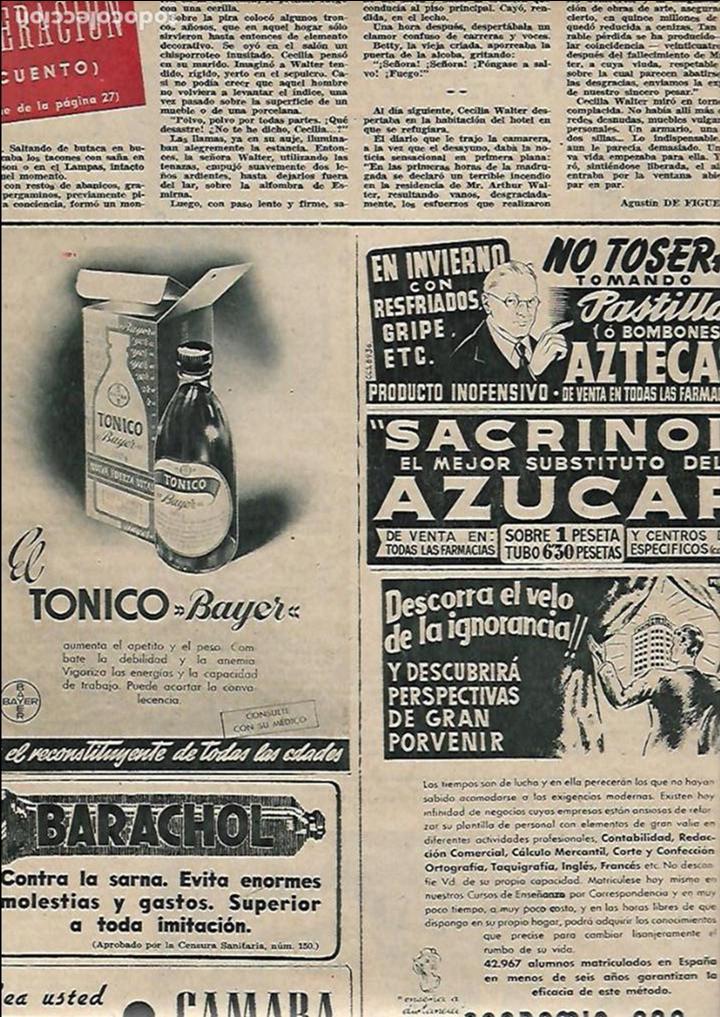 Collezionismo: A&Ntilde;O 1946 RECORTE PRENSA PUBLICIDAD RECONSTITUYENTE TONICO BAYER