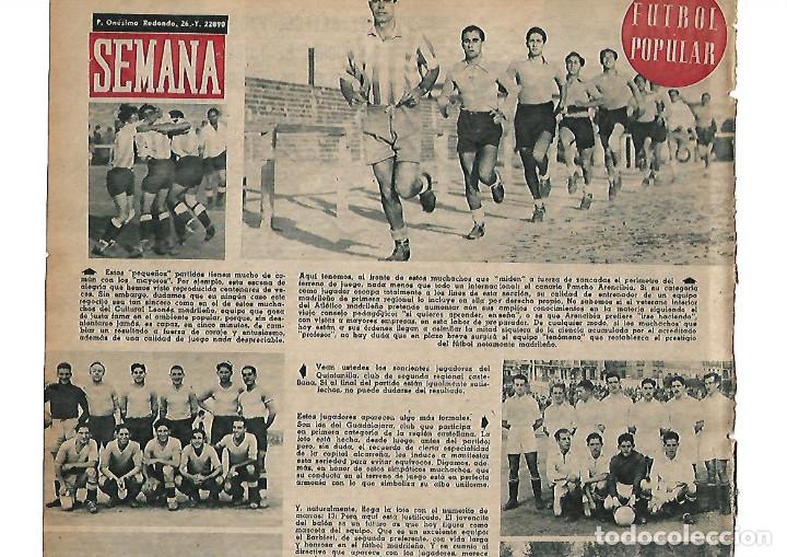 Collezionismo: A&Ntilde;O 1946 DEPORTES FUTBOL POPULAR EQUIPO QUINTANILLA GUADALAJARA BARBIERI HORTA ESPA&Ntilde;A INDUSTRIAL