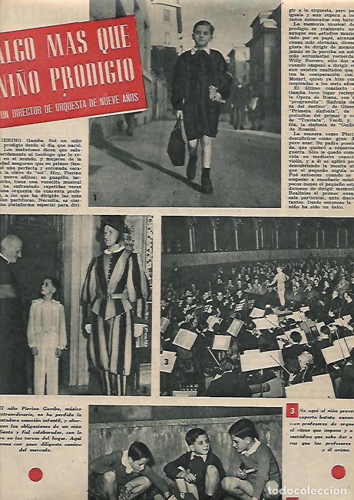 Colecionismo: A&Ntilde;O 1946 RECORTE PRENSA MUSICA PIERO PIERINO GAMBA DIRECTOR DE ORQUESTA A LOS NUEVE A&Ntilde;OS