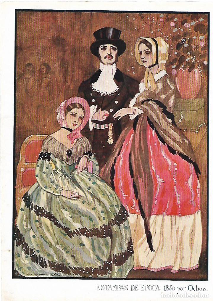 Coleccionismo: A&Ntilde;O 1922 RECORTE PRENSA LAMINA DIBUJO ESTAMPAS DE EPOCA 1840 POR OCHOA