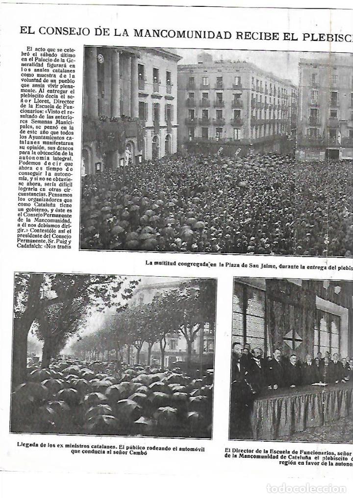 Collezionismo: A&Ntilde;O 1918 POLITICA CATALUNYA LA MANCOMUNIDAD RECIBE EL PLEBISCITO A FAVOR AUTONOMIA PALAU GENERALITAT