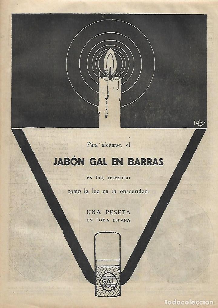 Collectionnisme: A&Ntilde;OS 30 RECORTE PRENSA PUBLICIDAD JABON GAL EN BARRA AFEITADO AFEITAR