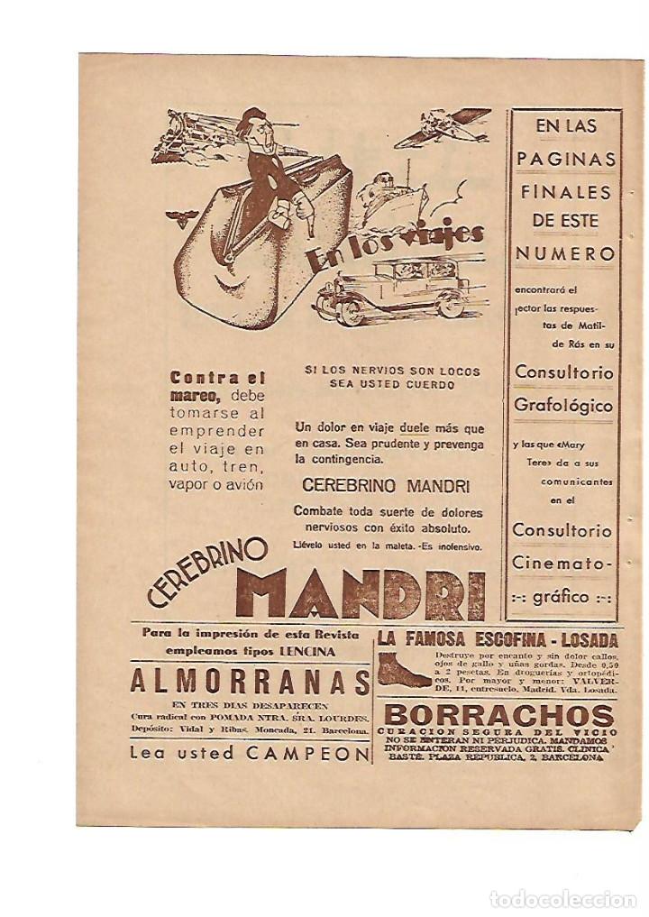 Sammelleidenschaft Papier: A&Ntilde;O 1935 RECORTE PRENSA PUBLICIDAD CEREBRINO MANDRI