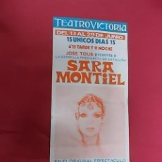 Coleccionismo: TEATRO VISTORIA. SARA MONTIEL. EN EL ORIGINAL ESPECTACULO SUPER-SARA. SHOU.