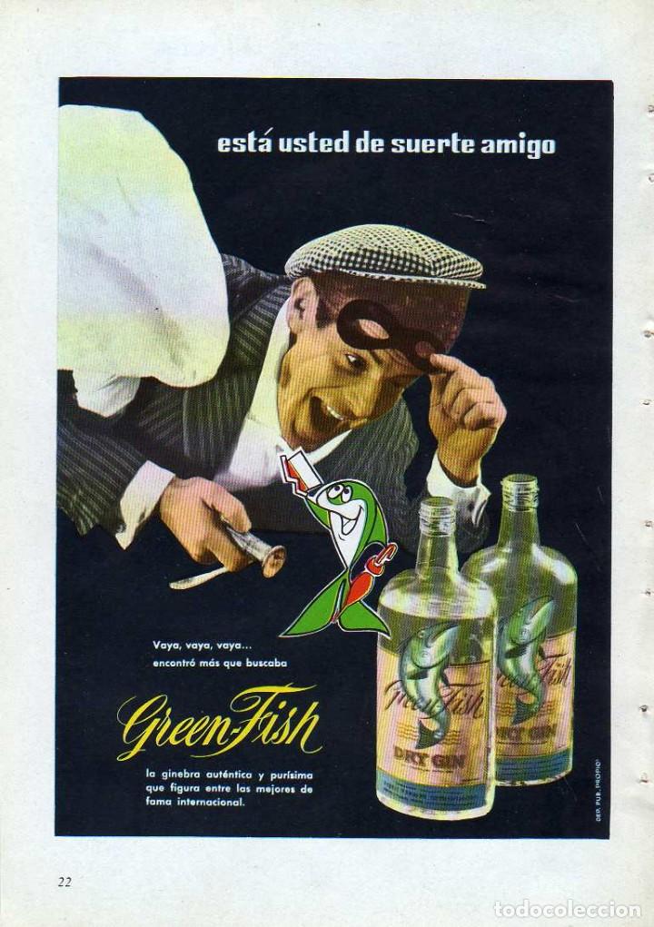 Coleccionismo: ANUNCIO PUBLICIDAD GINEBRA GREEN FISH-PUDIN ROYAL