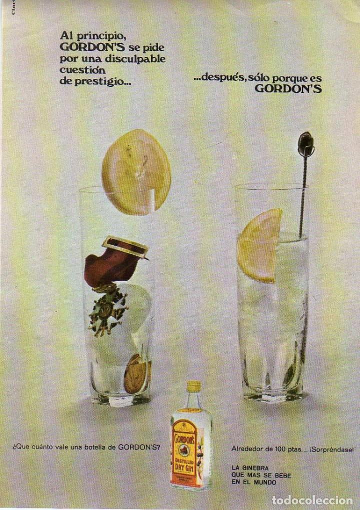 Coleccionismo: ANUNCIO PUBLICIDAD GINEBRA GORDONS-RIELES KIRSCH