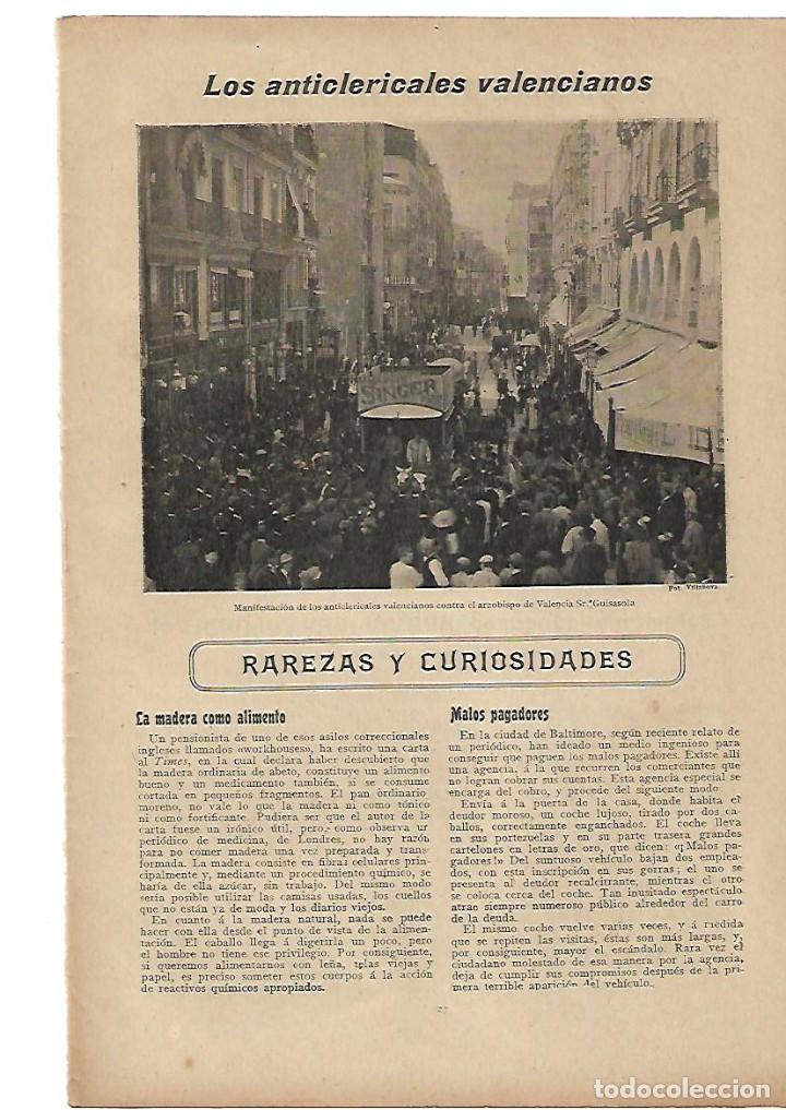 Colecionismo: A&Ntilde;O 1906 VALENCIA MANIFESTACION ANTICLERICAL CONTRA EL ARZOBISPO GUISASOLA CARRO MAQUINAS SINGER