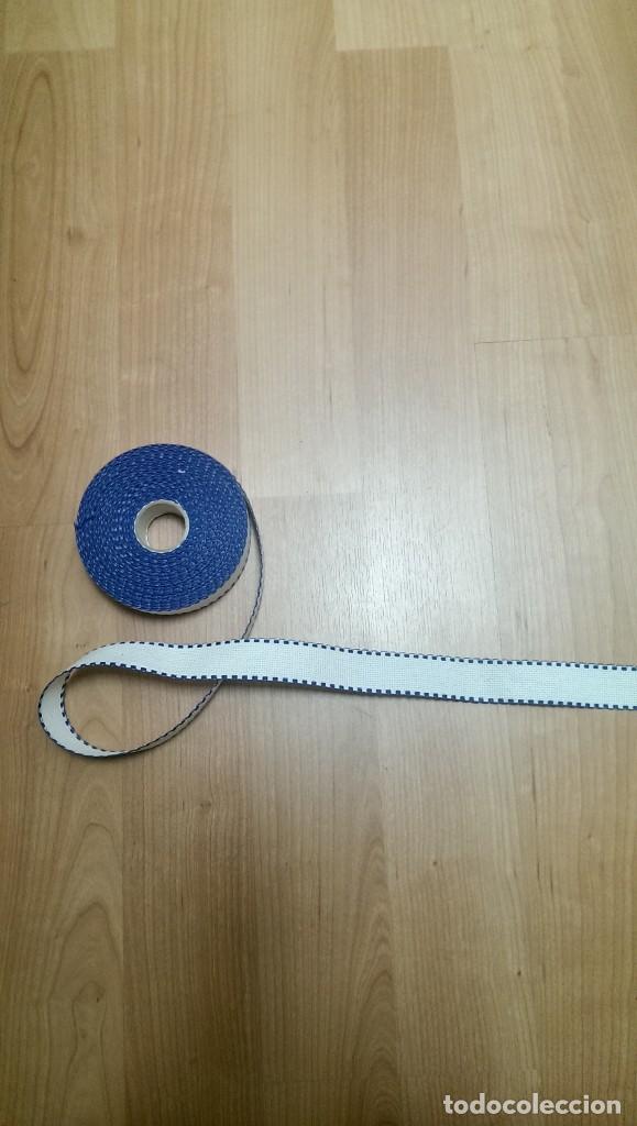 Collectionnisme: ENTRED&Oacute;S TELA AIDA ANCHO 3 CMS. BORDE AZUL MARINO 1 METRO
