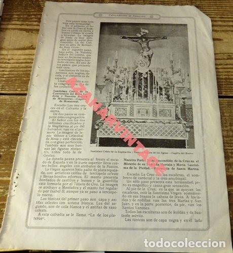 Coleccionismo: SEMANA SANTA SEVILLA,1922, HOJA REVISTA,PASO DE MISTERIO DEL MUSEO, 20X28 CMS